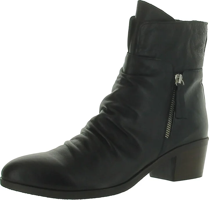 Colbie Womens Leather Slouchy Ankle Boots