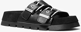 Colby Suede and Leather Flat Sandal