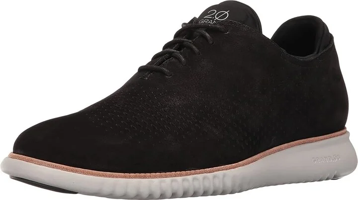 Cole Haan 2.Zerogrand Laser Wing Tip Oxford Lined Men's Lace up casual Shoes Black Nubuck/Grey : 7 D - Medium, Leather/Nubuck - Image 2