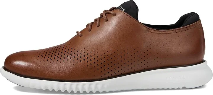 Cole Haan 2.Zerogrand Laser Wing Tip Oxford Lined Men's Lace up casual Shoes British Tan/Black/Ivory : 10 D - Medium, Leather - Image 7