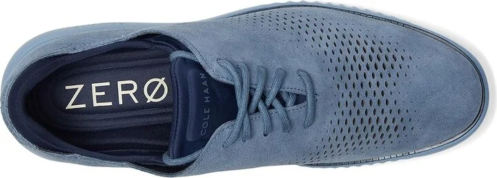 Cole Haan 2.Zerogrand Laser Wing Tip Oxford Lined Men's Lace up casual Shoes China Blue Suede/Navy Blazer/Faded Denim : 7.5 W - Wide - Image 2