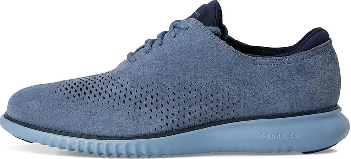 Cole Haan 2.Zerogrand Laser Wing Tip Oxford Lined Men's Lace up casual Shoes China Blue Suede/Navy Blazer/Faded Denim : 7.5 W - Wide - Image 6