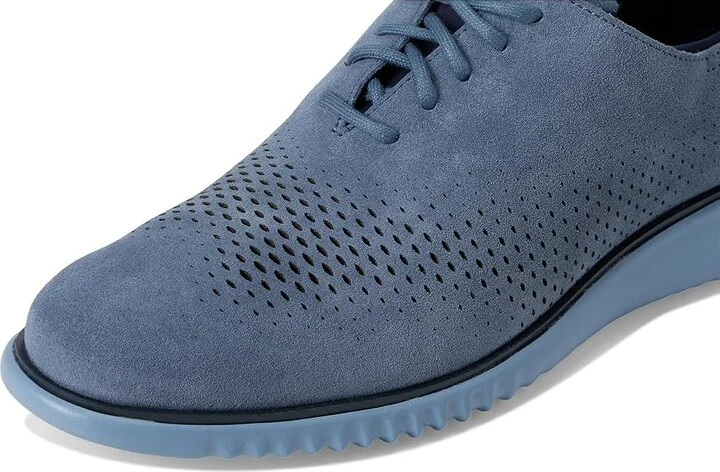 Cole Haan 2.Zerogrand Laser Wing Tip Oxford Lined Men's Lace up casual Shoes China Blue Suede/Navy Blazer/Faded Denim : 7.5 W - Wide - Image 7
