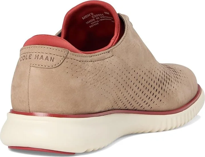 Cole Haan 2.Zerogrand Laser Wing Tip Oxford Lined Men's Lace up casual Shoes Dark Latte Nubuck/Cinnabar/Ivory : 8 D - Medium - Image 4