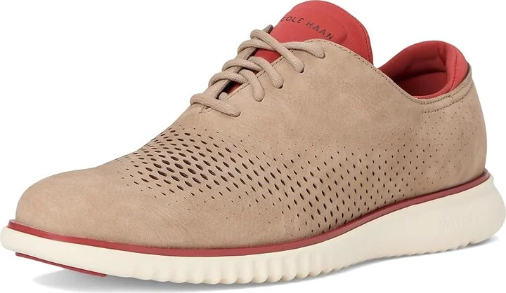 Cole Haan 2.Zerogrand Laser Wing Tip Oxford Lined Men's Lace up casual Shoes Dark Latte Nubuck/Cinnabar/Ivory : 8 D - Medium - Image 5