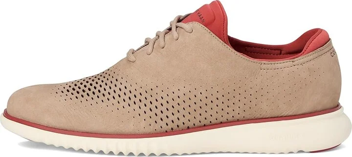 Cole Haan 2.Zerogrand Laser Wing Tip Oxford Lined Men's Lace up casual Shoes Dark Latte Nubuck/Cinnabar/Ivory : 8 D - Medium - Image 6