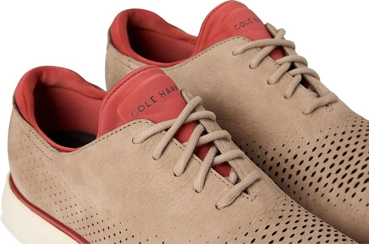 Cole Haan 2.Zerogrand Laser Wing Tip Oxford Lined Men's Lace up casual Shoes Dark Latte Nubuck/Cinnabar/Ivory : 8 D - Medium - Image 7