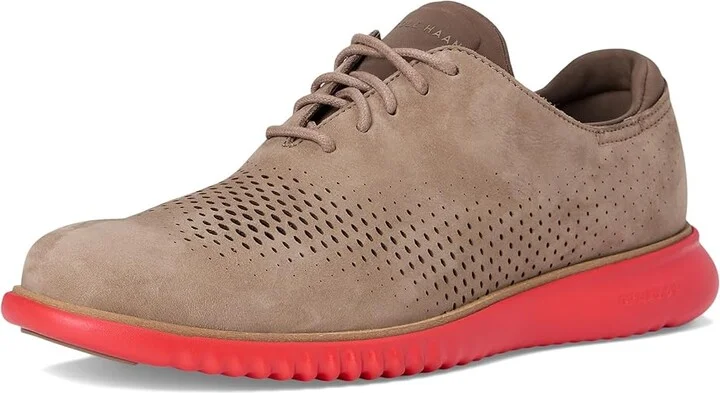 Cole Haan 2.Zerogrand Laser Wing Tip Oxford Lined Men's Lace up casual Shoes Irish Coffee Nubuck/Truffle/Molten Lava : 12 D - Medium - Image 5