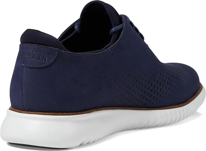 Cole Haan 2.Zerogrand Laser Wing Tip Oxford Lined Men's Lace up casual Shoes Marine Blue Nubuck/Optic White : 10 D - Medium, Leather/Nubuck - Image 5