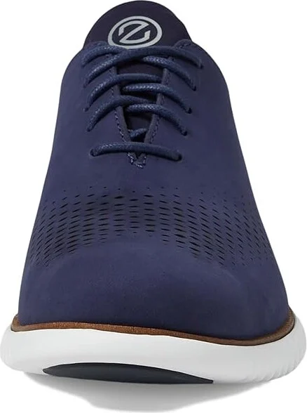 Cole Haan 2.Zerogrand Laser Wing Tip Oxford Lined Men's Lace up casual Shoes Marine Blue Nubuck/Optic White : 10 D - Medium, Leather/Nubuck - Image 6