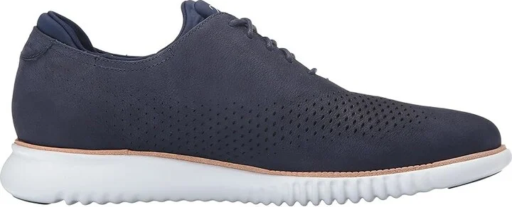 Cole Haan 2.Zerogrand Laser Wing Tip Oxford Lined Men's Lace up casual Shoes Marine Blue Nubuck/Optic White : 10 D - Medium, Leather/Nubuck - Image 8