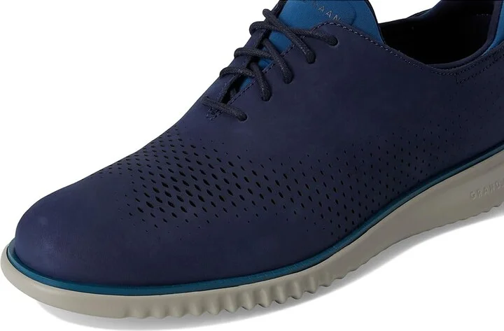 Cole Haan 2.Zerogrand Laser Wing Tip Oxford Lined Men's Lace up casual Shoes Midnight Moon Nubuck/Dark Blue/Paloma : 13 W - Wide - Image 7
