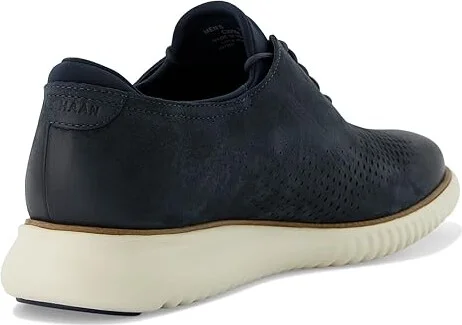 Cole Haan 2.Zerogrand Laser Wing Tip Oxford Lined Men's Lace up casual Shoes Navy Blazer Nubuck/Ivory : 10.5 W - Wide, Leather - Image 4