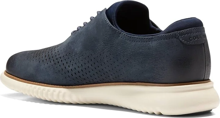 Cole Haan 2.Zerogrand Laser Wing Tip Oxford Lined Men's Lace up casual Shoes Navy Blazer Nubuck/Ivory : 10.5 W - Wide, Leather - Image 7