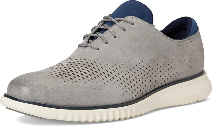 Cole Haan 2.Zerogrand Laser Wing Tip Oxford Lined Men's Lace up casual Shoes Sea Stone Nubuck/Big Dipper/Ivory : 9 W - Wide - Image 5