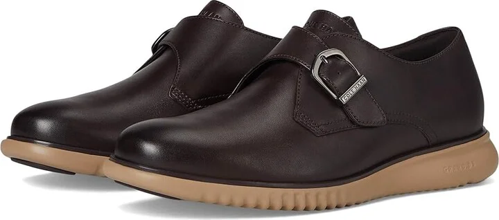 Cole Haan 2.Zerogrand Monk Strap Men's Lace-up Boots Dark Chocolate/Dark Latte : 9.5 D - Medium, Leather