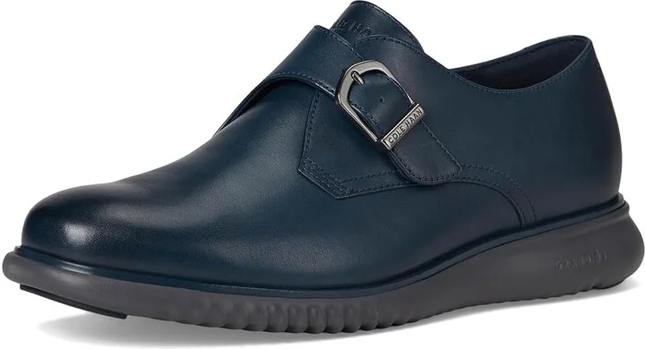 Cole Haan 2.Zerogrand Monk Strap Men's Lace-up Boots Navy Blazer/Gray Pinstripe : 13 D - Medium, Leather - Image 5
