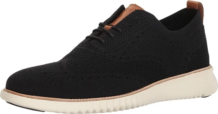 Cole Haan 2.Zerogrand Stitchlite Oxford Men's Shoes Black/Ivory : 10 D - Medium, Textile - Image 2