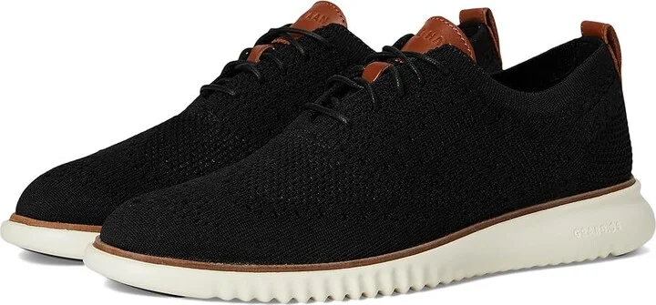 Cole Haan 2.Zerogrand Stitchlite Oxford Men's Shoes Black/Ivory : 10 D - Medium, Textile