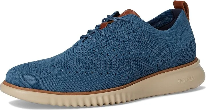 Cole Haan 2.Zerogrand Stitchlite Oxford Men's Shoes Indian Teal/Natural/Pale Vachetta : 9.5 D - Medium, Textile - Image 5