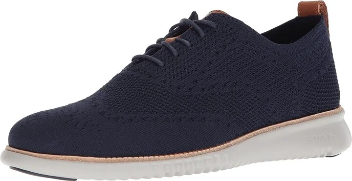 Cole Haan 2.Zerogrand Stitchlite Oxford Men's Shoes Marine Blue/Vapor Grey : 10 D - Medium, Textile - Image 2