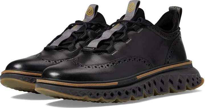 Cole Haan 5.Zerogrand Wingtip Oxford Men's Shoes Black/Pavement : 11 D - Medium, Leather