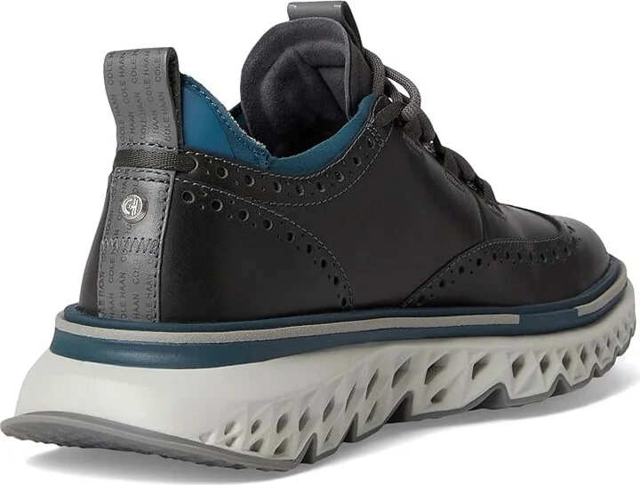 Cole Haan 5.Zerogrand Wingtip Oxford Men's Shoes Lava Smoke/Indian Teal/Glacier Gray : 8 W - Wide, Leather - Image 4