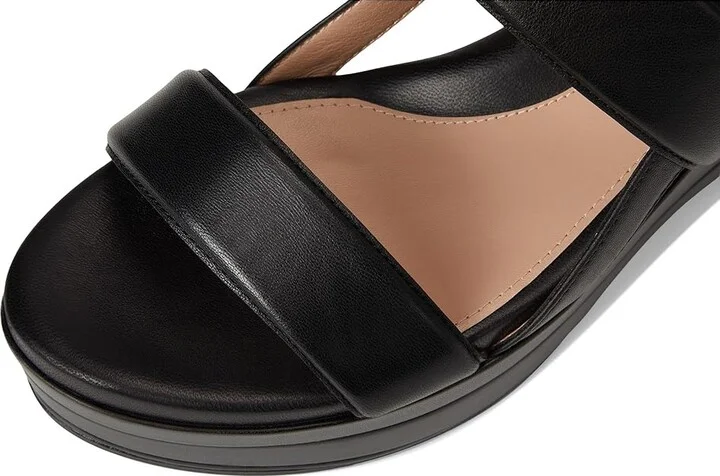 Cole Haan Aislin Wedge Sandal Women's Sandals Black Leather : 8 B - Medium - Image 7
