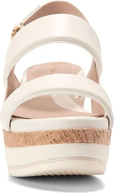 Cole Haan Aislin Wedge Sandal Women's Sandals Ivory Leather/Cork : 9.5 B - Medium - Image 5