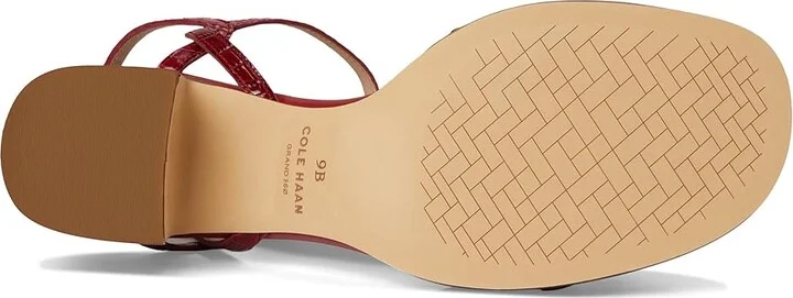 Cole Haan Ambrose Braid Sandal Women's Sandals Rio Red Croc Print Leather : 6 B - Medium, Leather/Rubber - Image 3