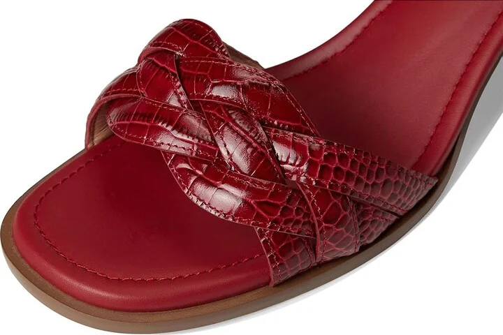 Cole Haan Ambrose Braid Sandal Women's Sandals Rio Red Croc Print Leather : 6 B - Medium, Leather/Rubber - Image 7