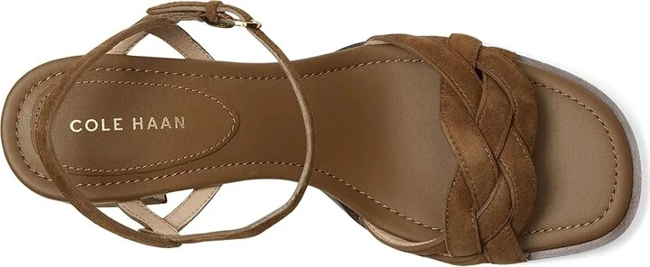 Cole Haan Ambrose Braid Sandal Women's Sandals Spiced Brown Suede : 5.5 B - Medium, Leather/Rubber - Image 2