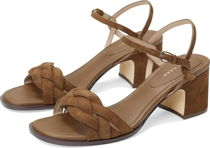 Cole Haan Ambrose Braid Sandal Women's Sandals Spiced Brown Suede : 5.5 B - Medium, Leather/Rubber