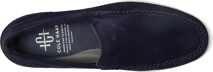 Cole Haan American Classics Casual Loafer Men's Lace Up Wing Tip Shoes Midnight Moon Suede/Ivory : 10.5 W - Wide, Leather - Image 2