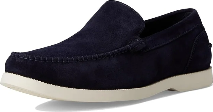 Cole Haan American Classics Casual Loafer Men's Lace Up Wing Tip Shoes Midnight Moon Suede/Ivory : 10.5 W - Wide, Leather - Image 5
