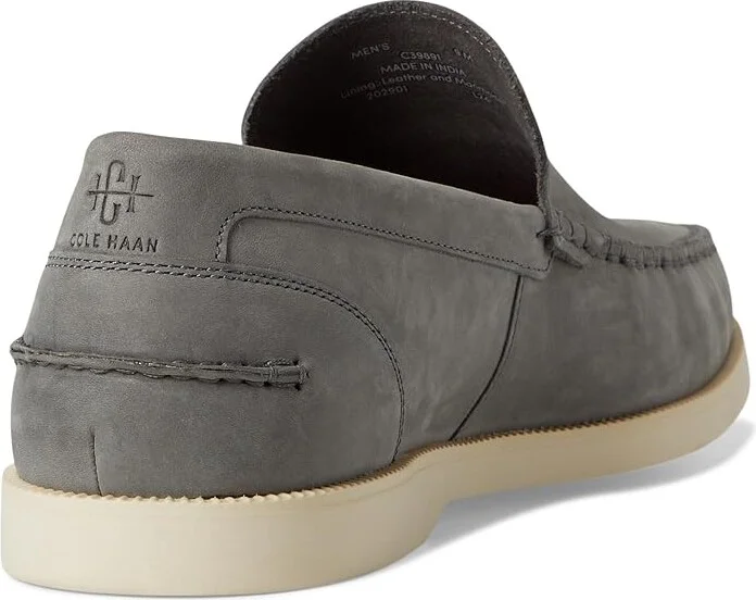 Cole Haan American Classics Hampton Loafer Men's Lace-up Boots Lava Smoke Nubuck/Angora : 8.5 D - Medium, Rubber - Image 4