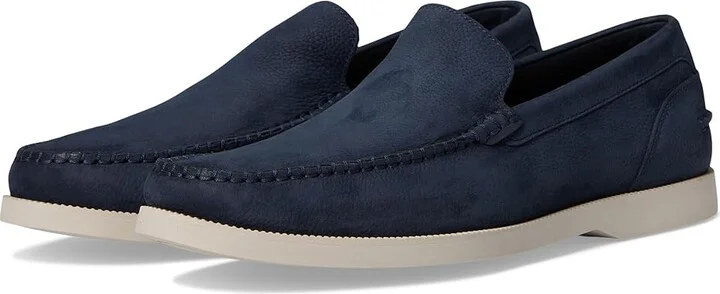 Cole Haan American Classics Hampton Loafer Men's Lace-up Boots Navy Blazer Nubuck/Ancient Scroll : 10.5 W - Wide, Rubber