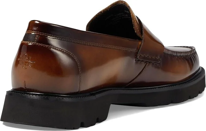 Cole Haan American Classics Penny Loafer Men's Shoes Dark Chocolate/Light Amber Brushoff/Black : 11 W - Wide, Leather - Image 4
