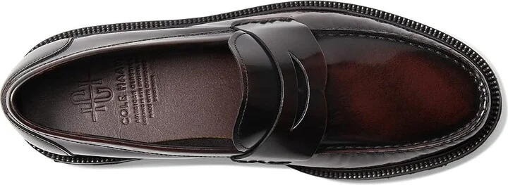 Cole Haan American Classics Penny Loafer Men's Shoes Deep Burundy/Black : 11 D - Medium, Leather - Image 2