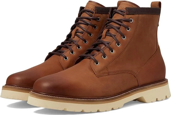 Cole Haan American Classics Plain Toe Boot Waterproof Men's Boots British Tan/A : 8.5 D - Medium, Leather