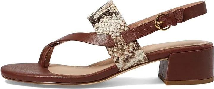 Cole Haan Anica Lux Block Heel Sandals Women's Sandals Sandollar Print Soho Snake/Brown Leather : 7 B - Medium - Image 6
