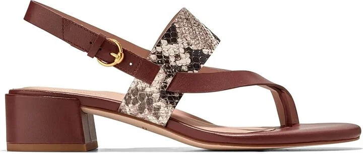 Cole Haan Anica Lux Block Heel Sandals Women's Sandals Sandollar Print Soho Snake/Brown Leather : 7 B - Medium - Image 7