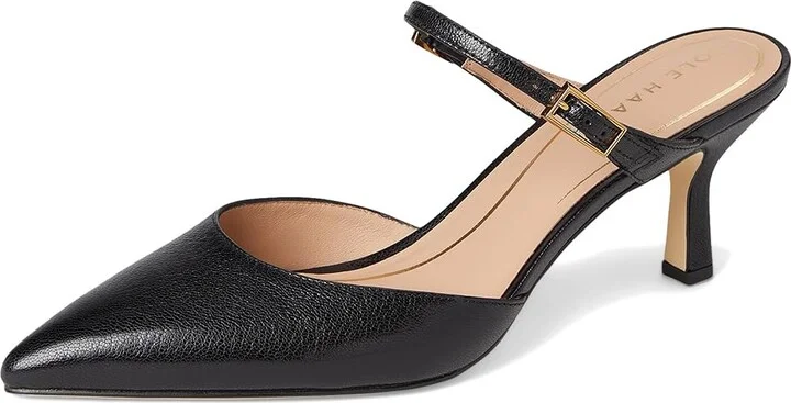 Cole Haan Annalise Buckle Mules High Women's Heels Black Leather : 6 B - Medium - Image 5