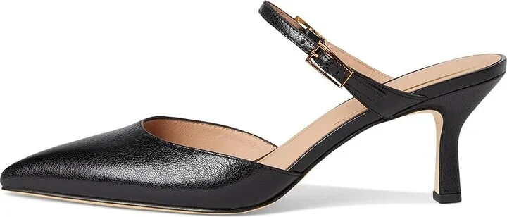 Cole Haan Annalise Buckle Mules High Women's Heels Black Leather : 6 B - Medium - Image 6