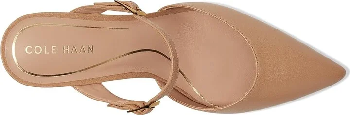 Cole Haan Annalise Buckle Mules High Women's Heels Tuscan Sand Leather : 8 B - Medium - Image 2