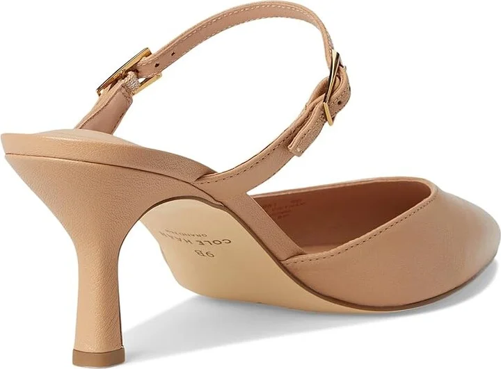 Cole Haan Annalise Buckle Mules High Women's Heels Tuscan Sand Leather : 8 B - Medium - Image 4