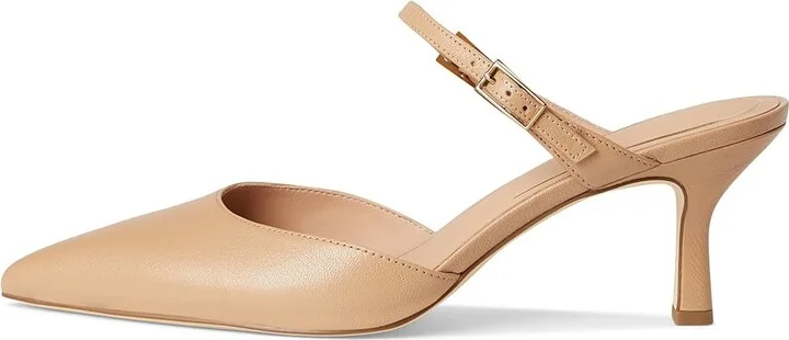 Cole Haan Annalise Buckle Mules High Women's Heels Tuscan Sand Leather : 8 B - Medium - Image 6