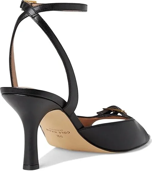Cole Haan Annalise Buckle Sandals Women's Sandals Black Leather : 6.5 B - Medium - Image 4