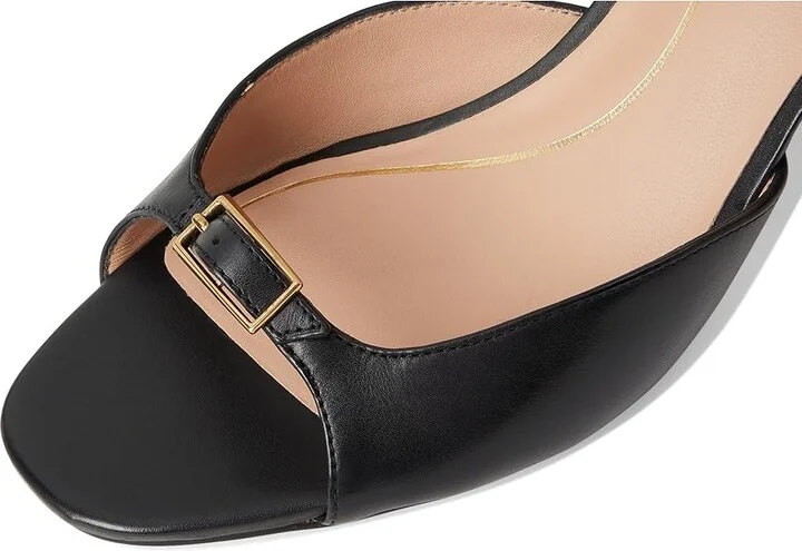 Cole Haan Annalise Buckle Sandals Women's Sandals Black Leather : 6.5 B - Medium - Image 7