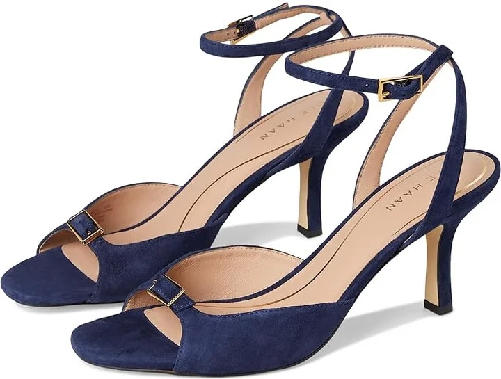 Cole Haan Annalise Buckle Sandals Women's Sandals Midnight Moon Suede : 9.5 B - Medium, Leather